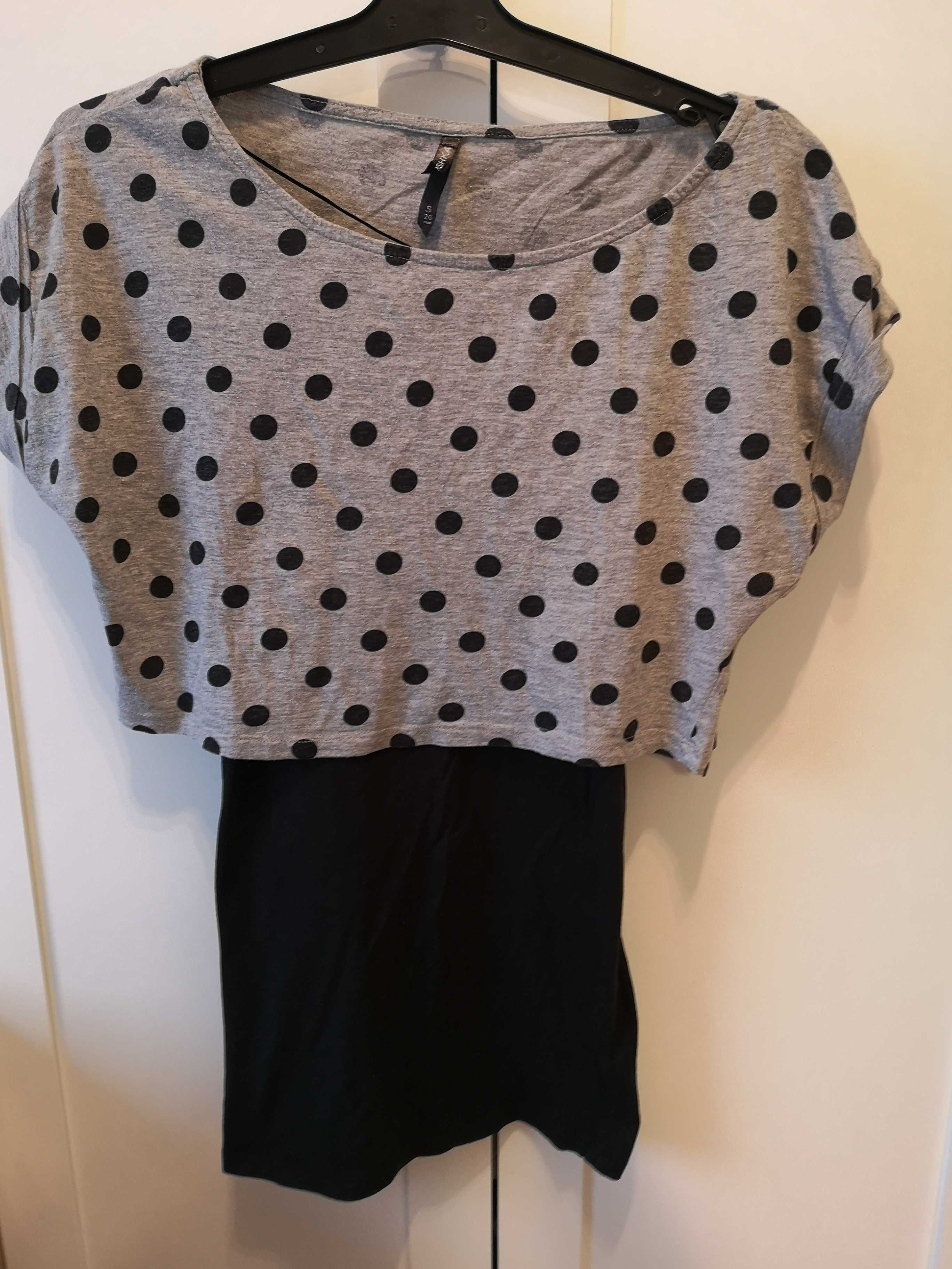 Bershka bluzka z topem w grochy r. 36/S