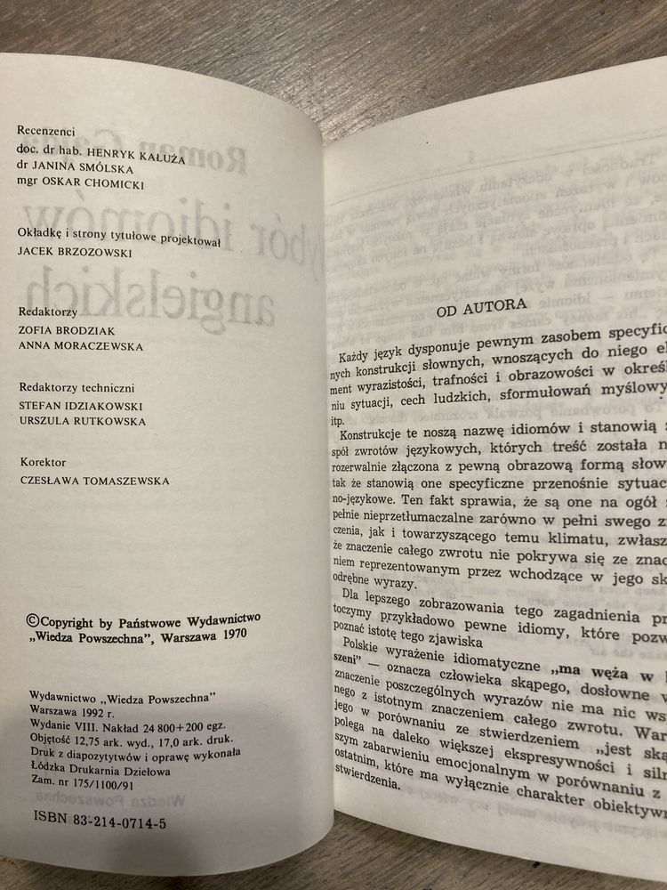 Wybór idiomów angielskich Roman Gajda