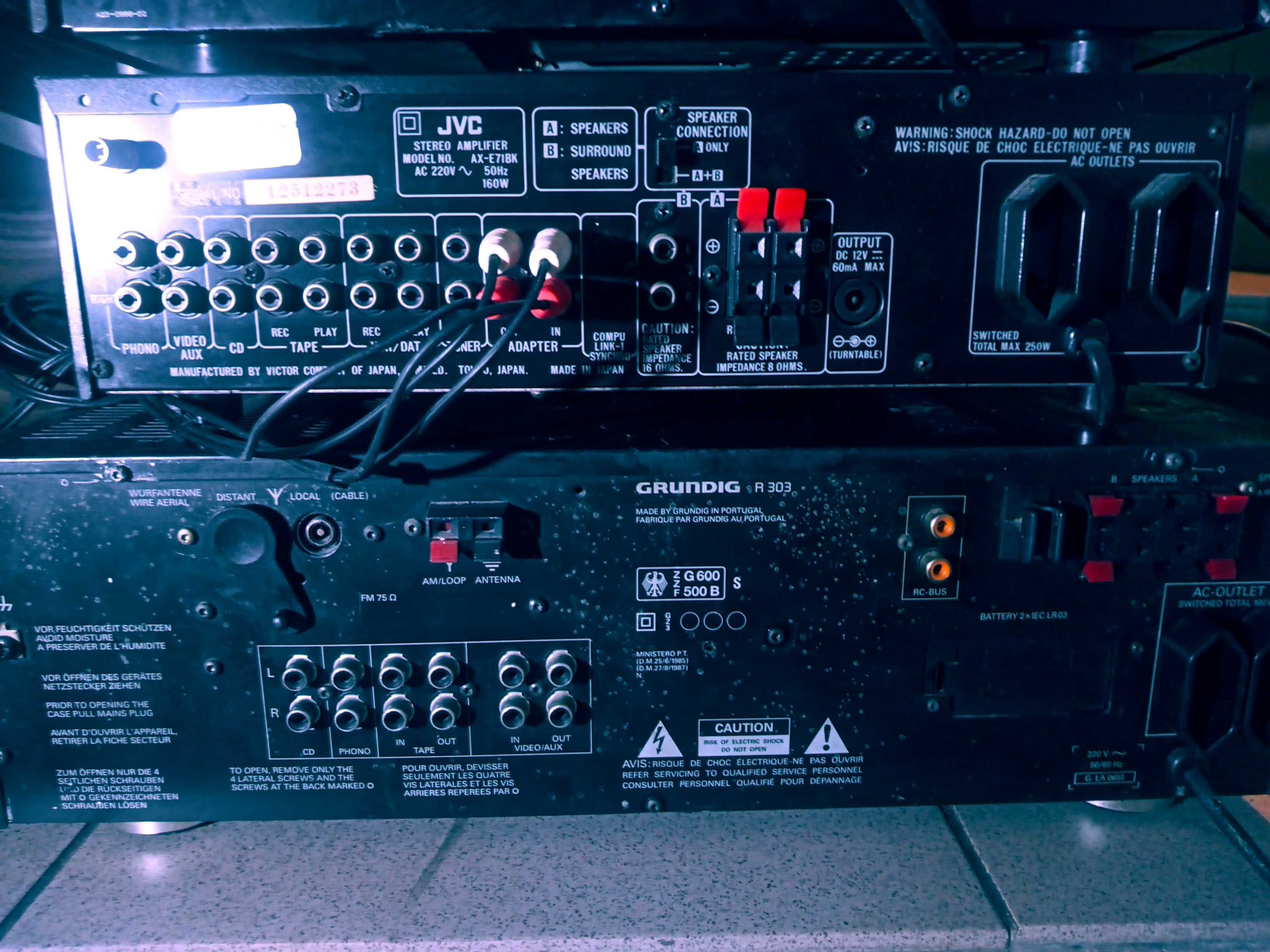 Wzmacniacze JVC AX-71. GRUNDIG R-R303. KENWOOD KA-3750