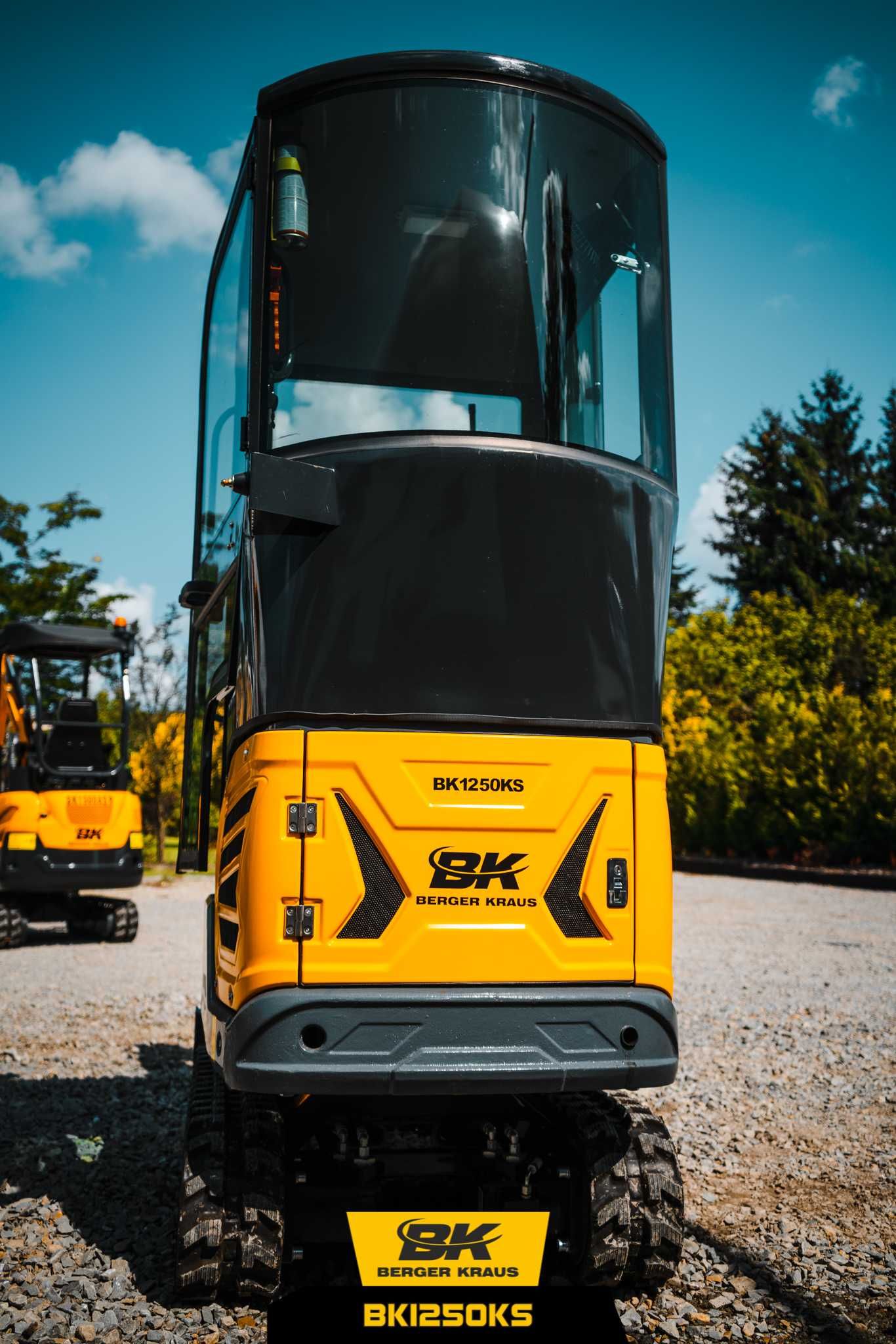 NOWA Mini Koparka Berger Kraus BK1250KSR z duża kabina KUBOTA
