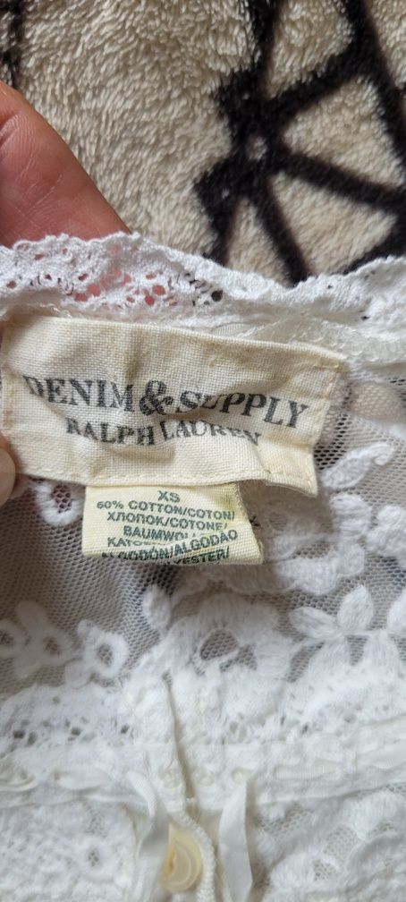 Kremowa koszulka Denim& supply Ralph Lauren