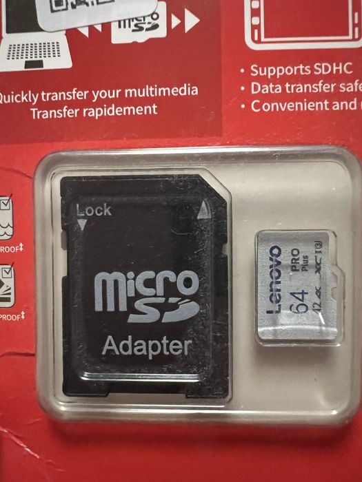 Карта пам’яті Lenovo 64GB PRO Plus microSDXC + адаптер