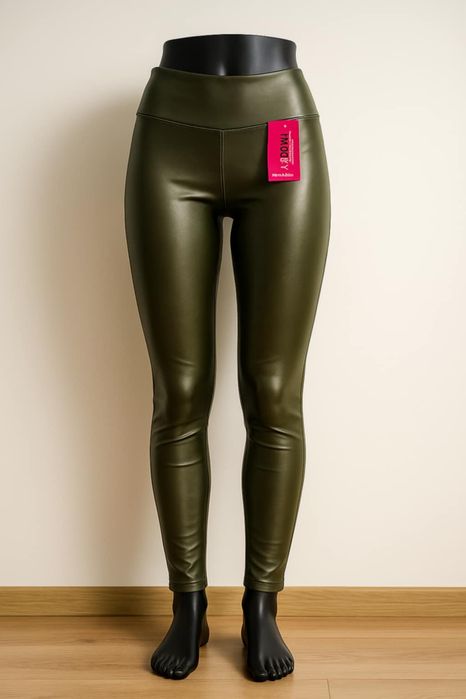 Damskie legginsy eko skóra ocieplane nowe rozmiar 2 XL 44