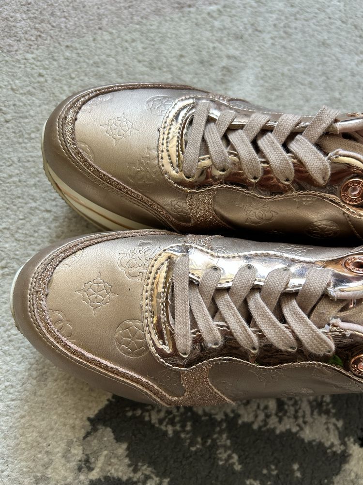 Sneakersy guess różowozlote