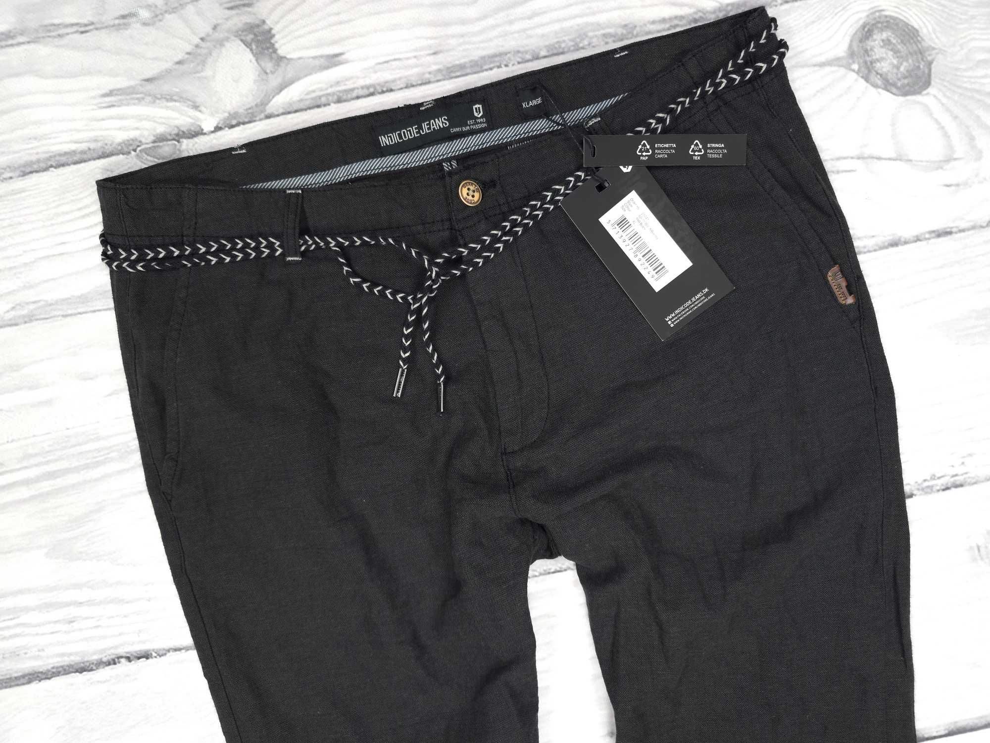 INDICODE JEANS Blanda Męskie Spodnie Len Lniane XL ! Nowe