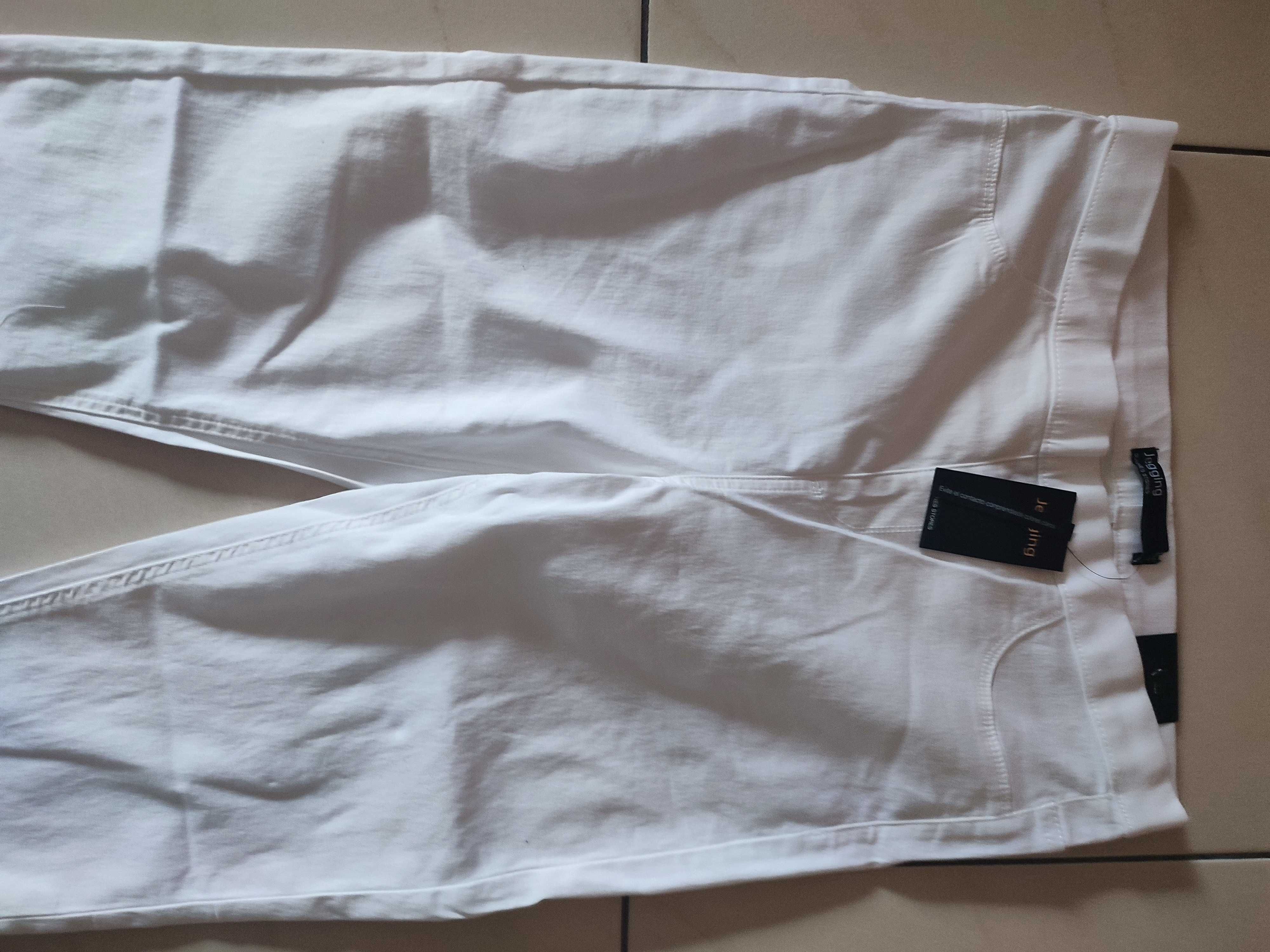 Długie  białe spodnie  42/14 super legginsy  DUNNES STORE