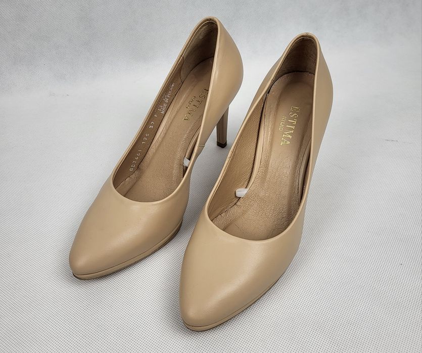 Beżowe czółenka na szpilce Ryłko Estima 37