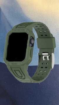 Pulseira bracelete silicone Apple Watch verde militar 44mm 45mm NOVO