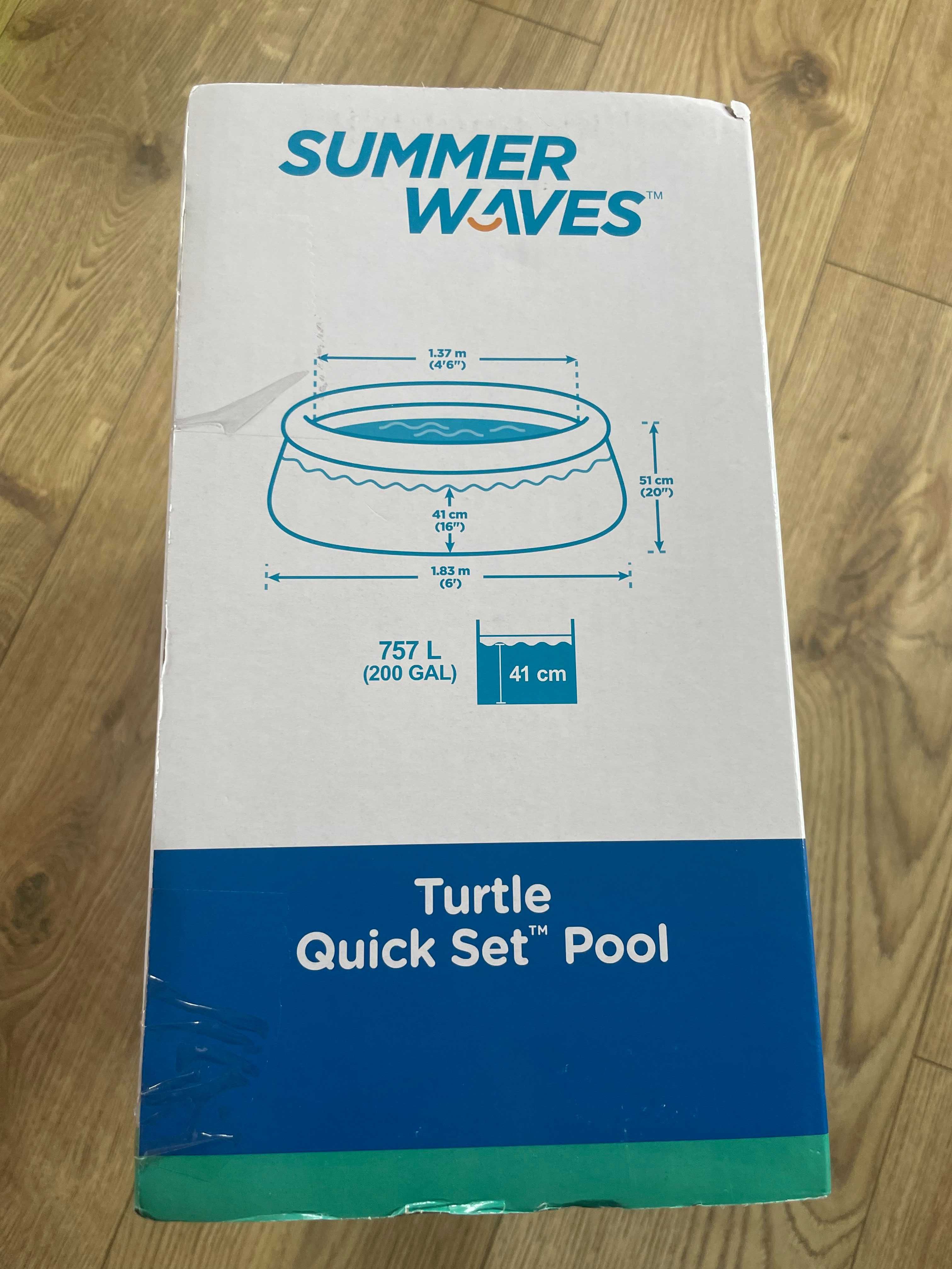 Basen żółw Summer Waves Turtle Quick Set Pool NOWY!