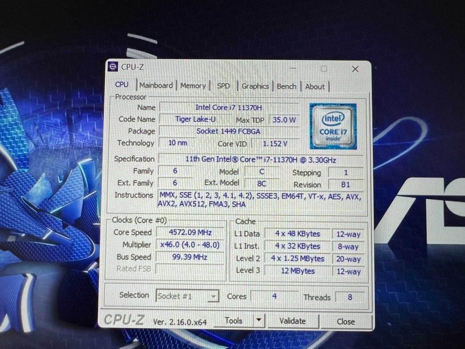 Portátil Asus K3500P Core i7 11th, 16Gb Ram, disco SSD M.2, Windows 11