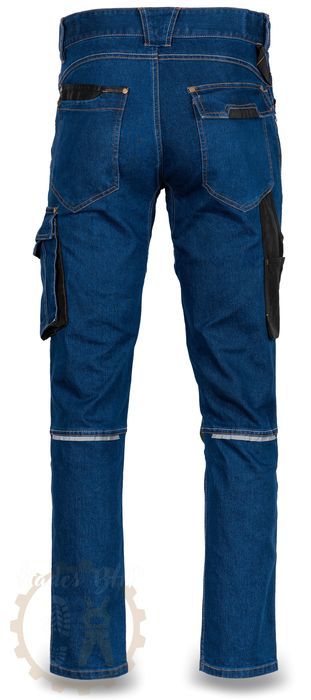 SPODNIE ROBOCZE do pasa jeans stretch elastyczne slim mocne BHP 58 2XL
