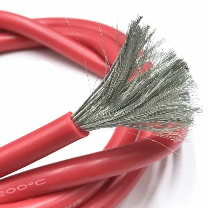 Кабель 12AWG провод в силиконовой изоляции красный/черный