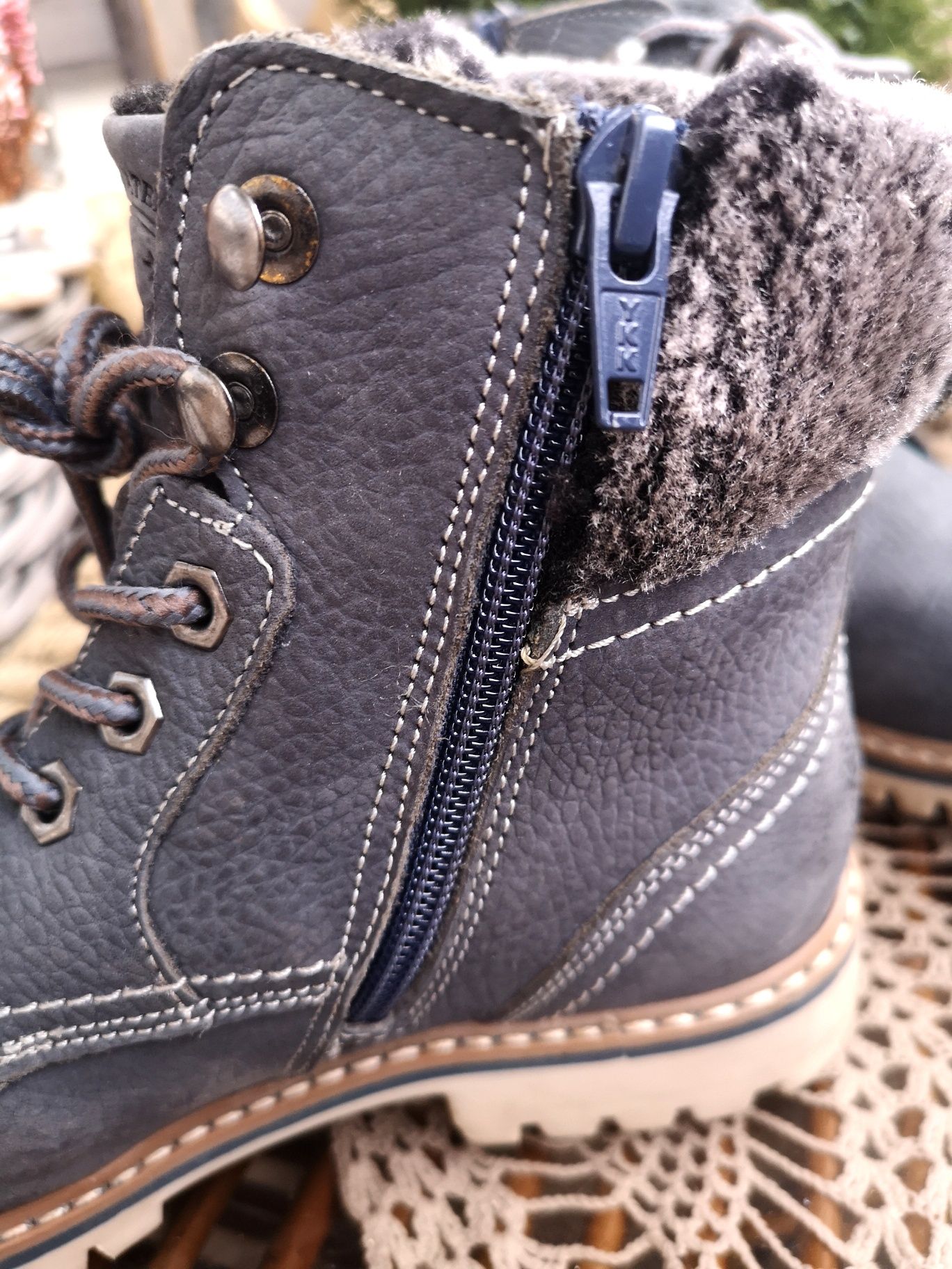 Kozaki buty zimowe skórzane Lasocki