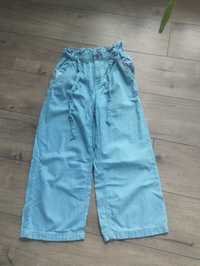 Spodnie szerokie cienki jeans 152 kuloty