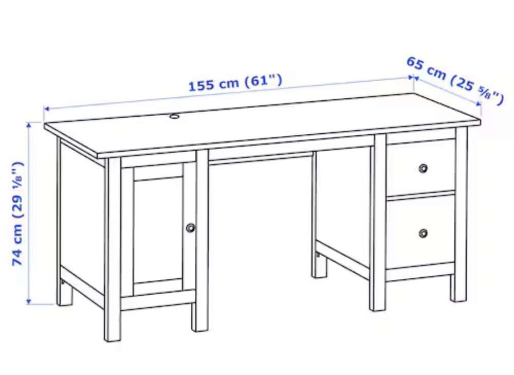 Biurko ikea hemnes drewniane białe