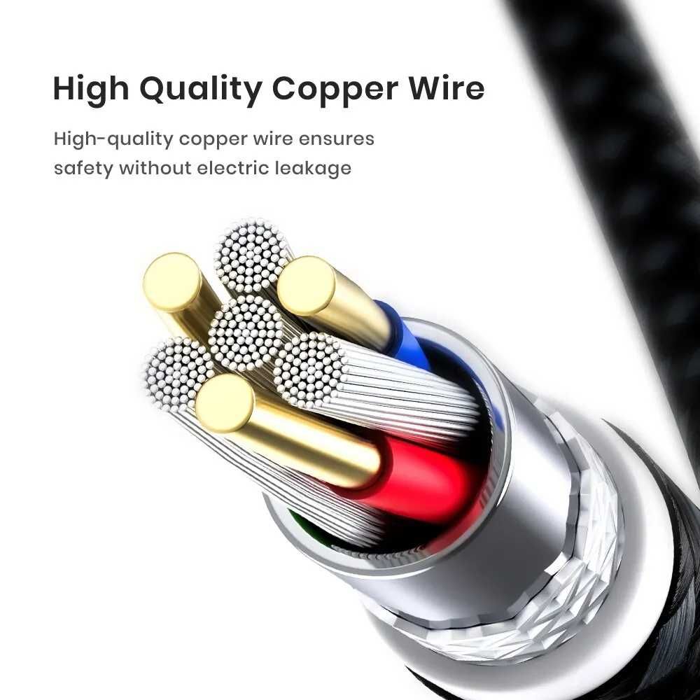 TOPK 60W USB-C PD: Kabel USB-C + Adapter do USB-A Szybkie Ładowanie 3A