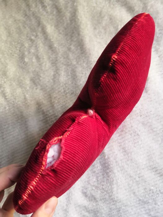 Poduszka serce hand made czerwone ozdobna