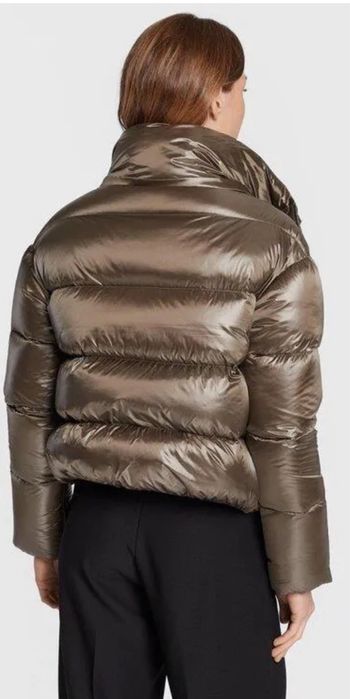 Kurtka puchowa Patrizia Pepe oliwkowy połysk rozm.44