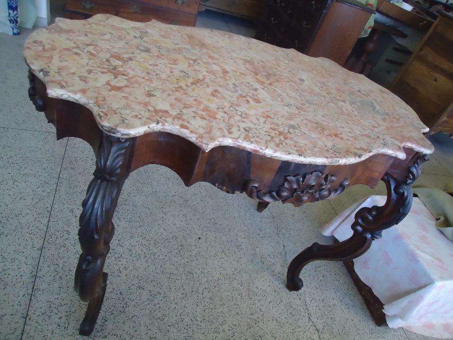 Mesa antiga c/ mármore (oportunidade)