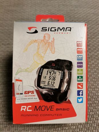 Sigma RC Move Basic - zegarek z uchwytem do roweru, czarny