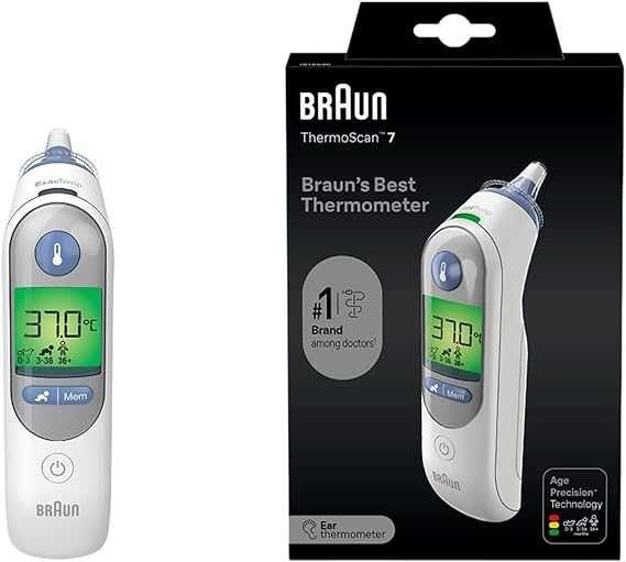 Braun ThermoScan 7 BRAIRT6520 Termometr do Ucha, Biały