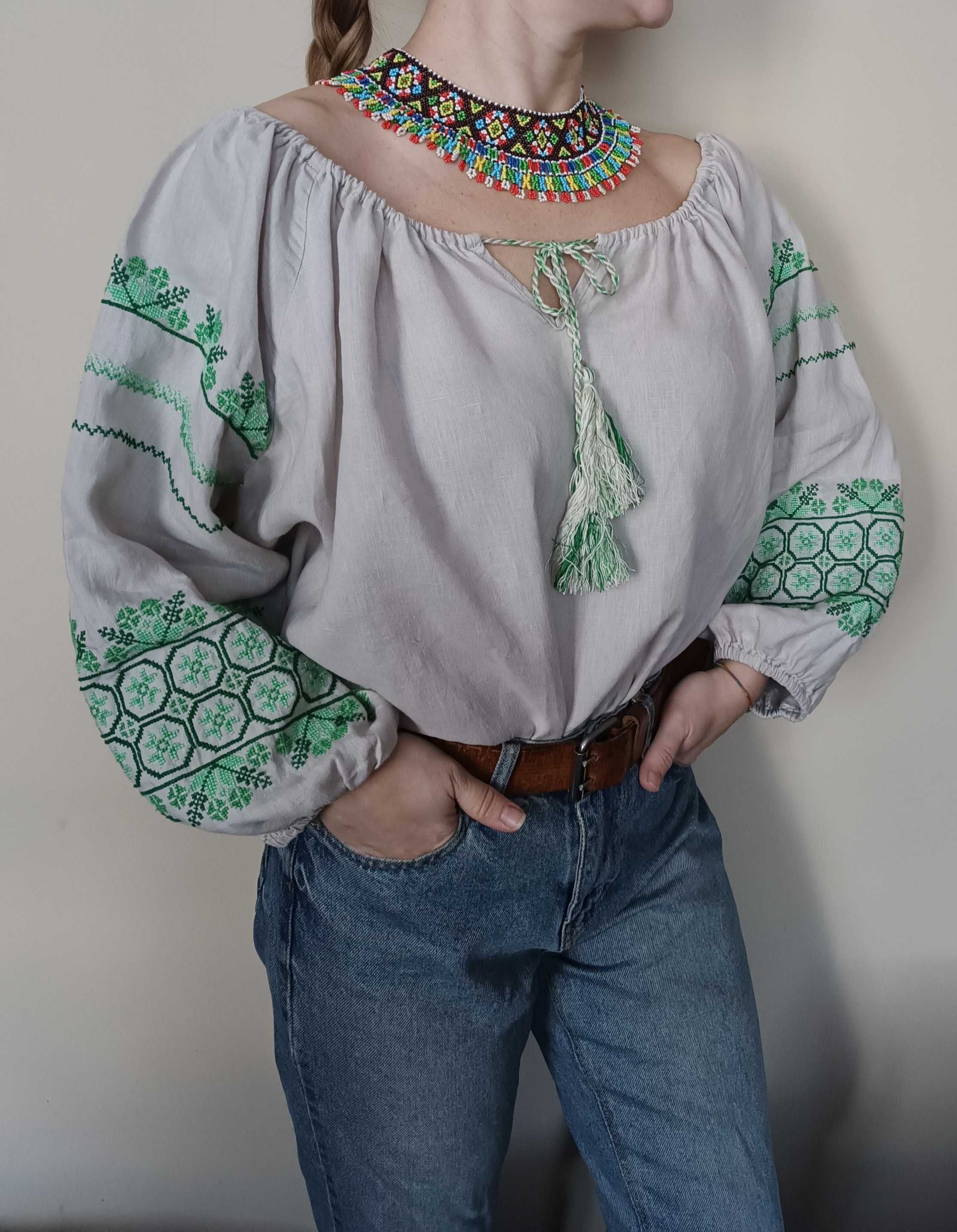 Haftowana koszula, вишиванка, lniana koszula, bluza boho