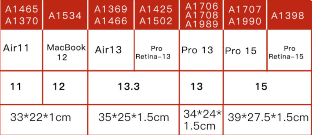 Чехол-конверт MacBook Air/Pro войлок фетровый для макбука 11/12/13/15