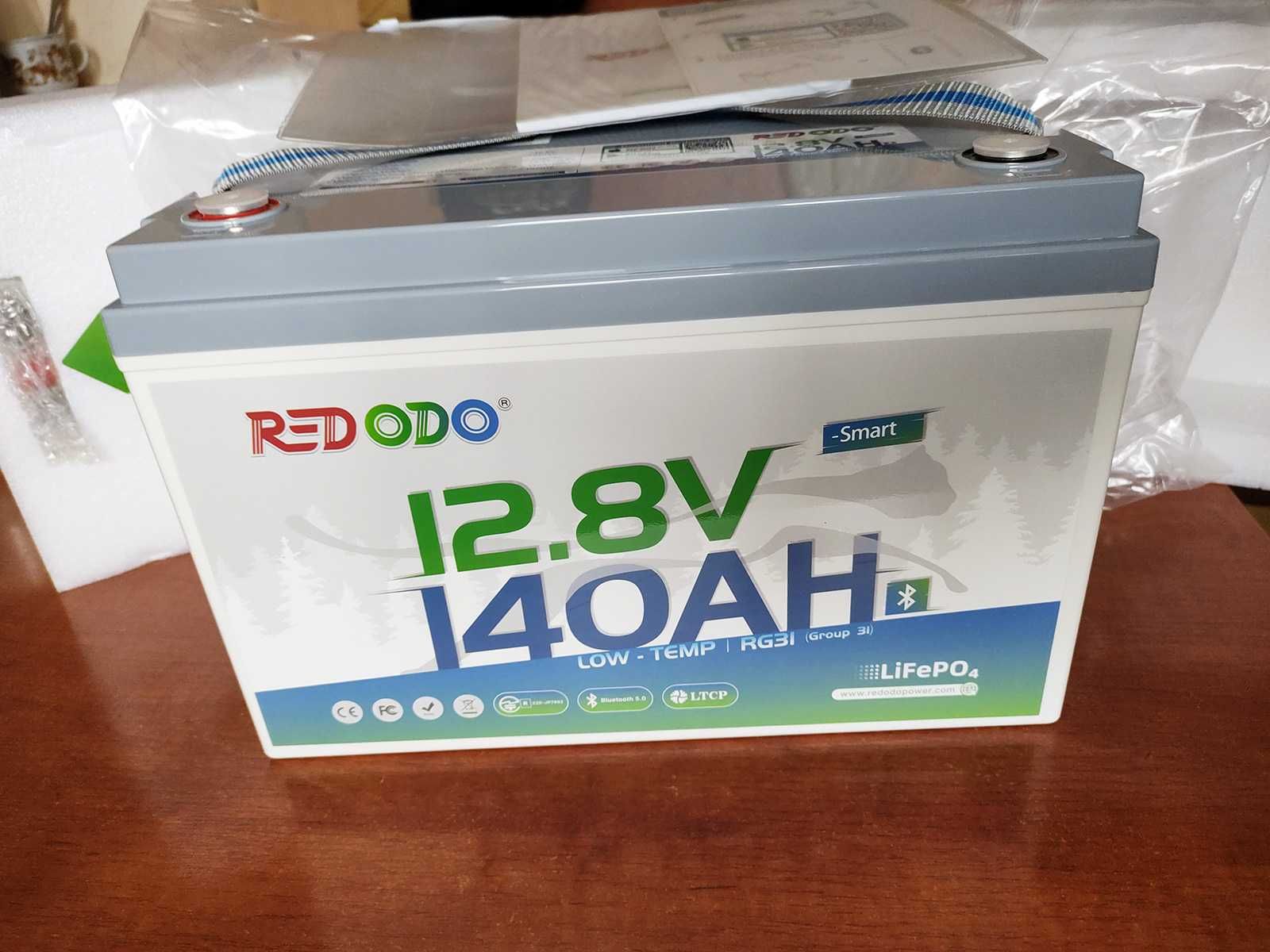Акумулятор LiFePO4 REDODO 12V 140Ah Bluetooth BMS 150A - Новинка (USA)
