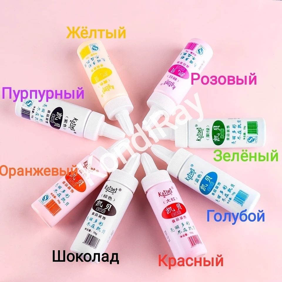 Вафельные рисовые конусы, красители пищевые