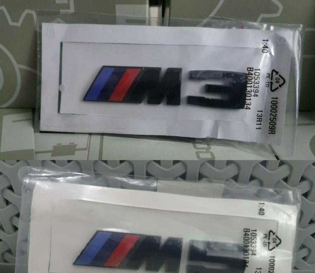 Nowy emblemat znaczek M3 M5 przyklejany czarny srebrny