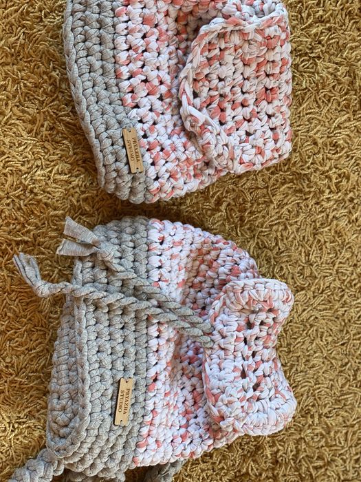 Рюкзаки из трикотажной пряжи, хенд мейд, фемелі лук, Family look