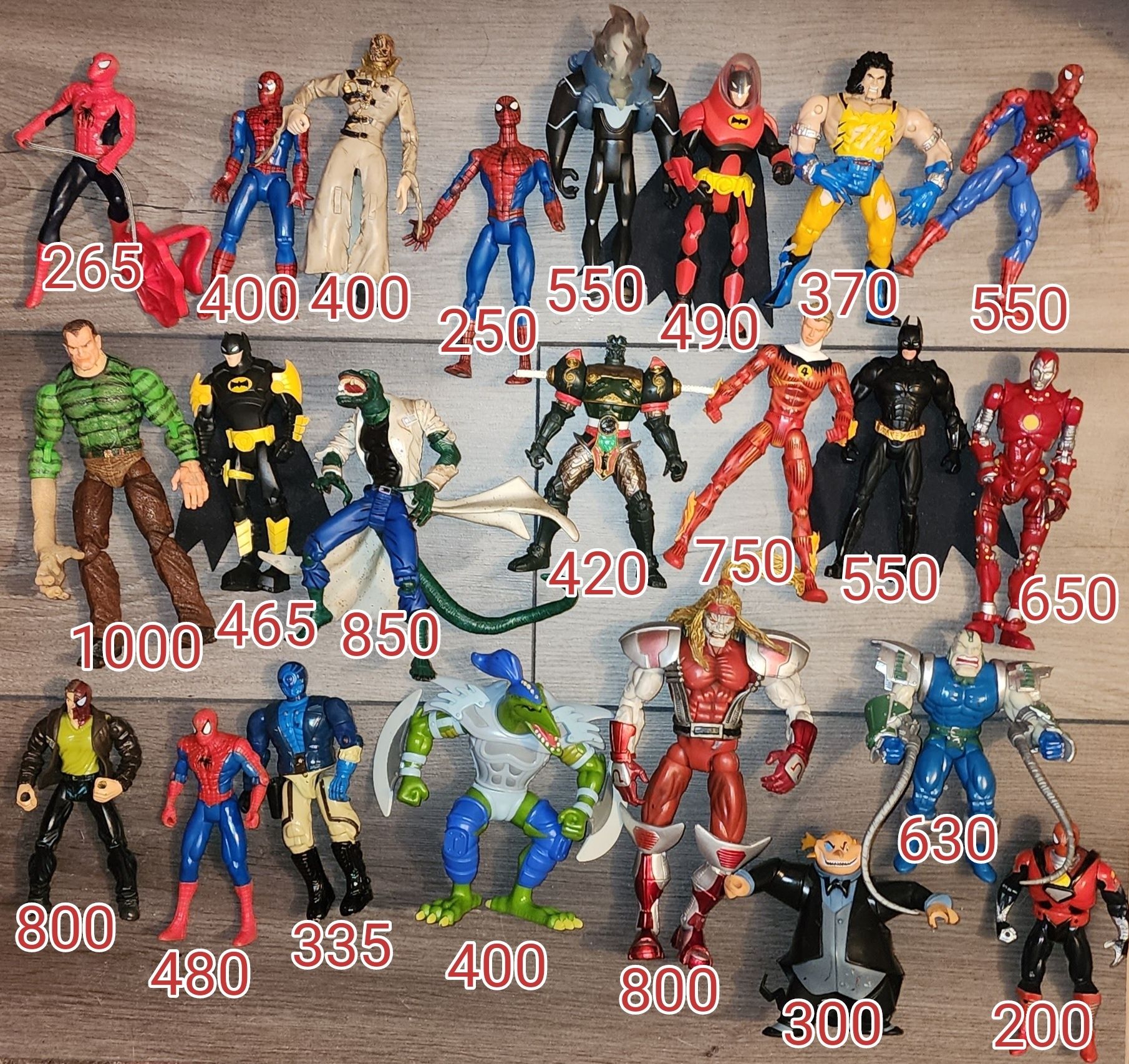 Hasbro Toy Biz Kenner Marvel DC шесть страниц фигурок, цены на фото