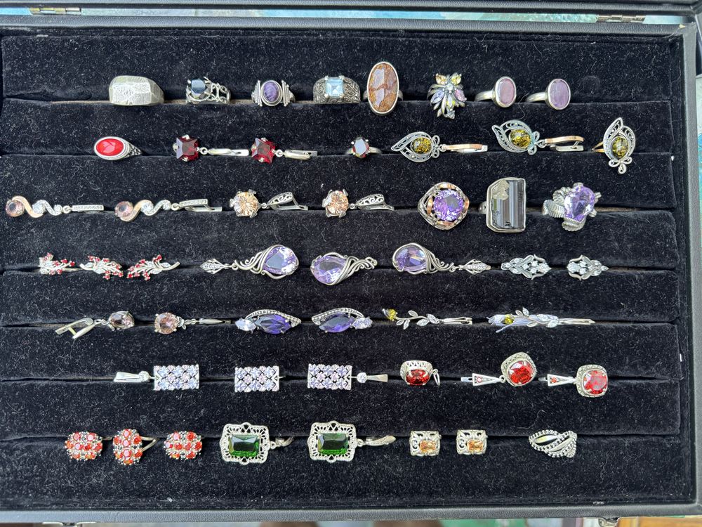 Серебро 925 серьги, кулоны, кольца