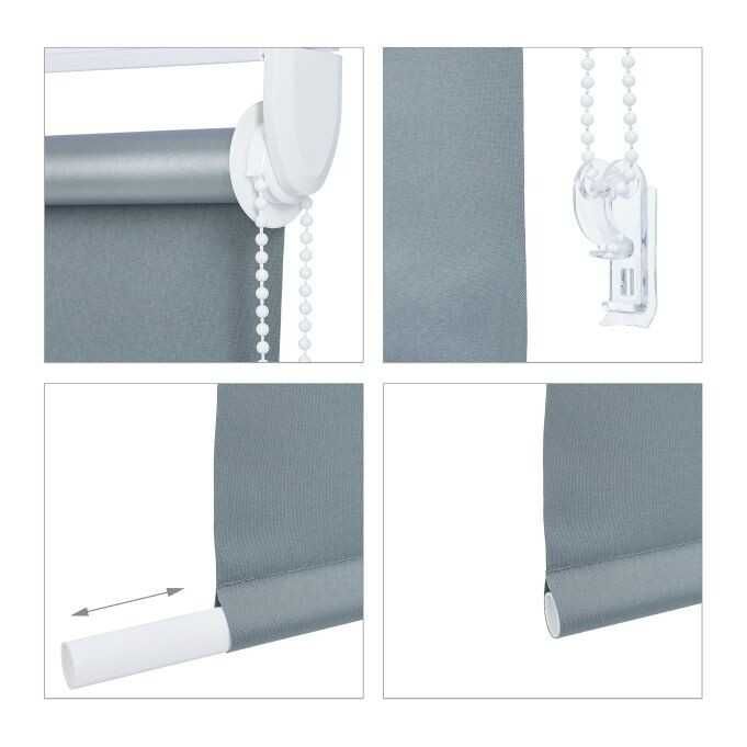 Roleta termiczna szara 80x220cm