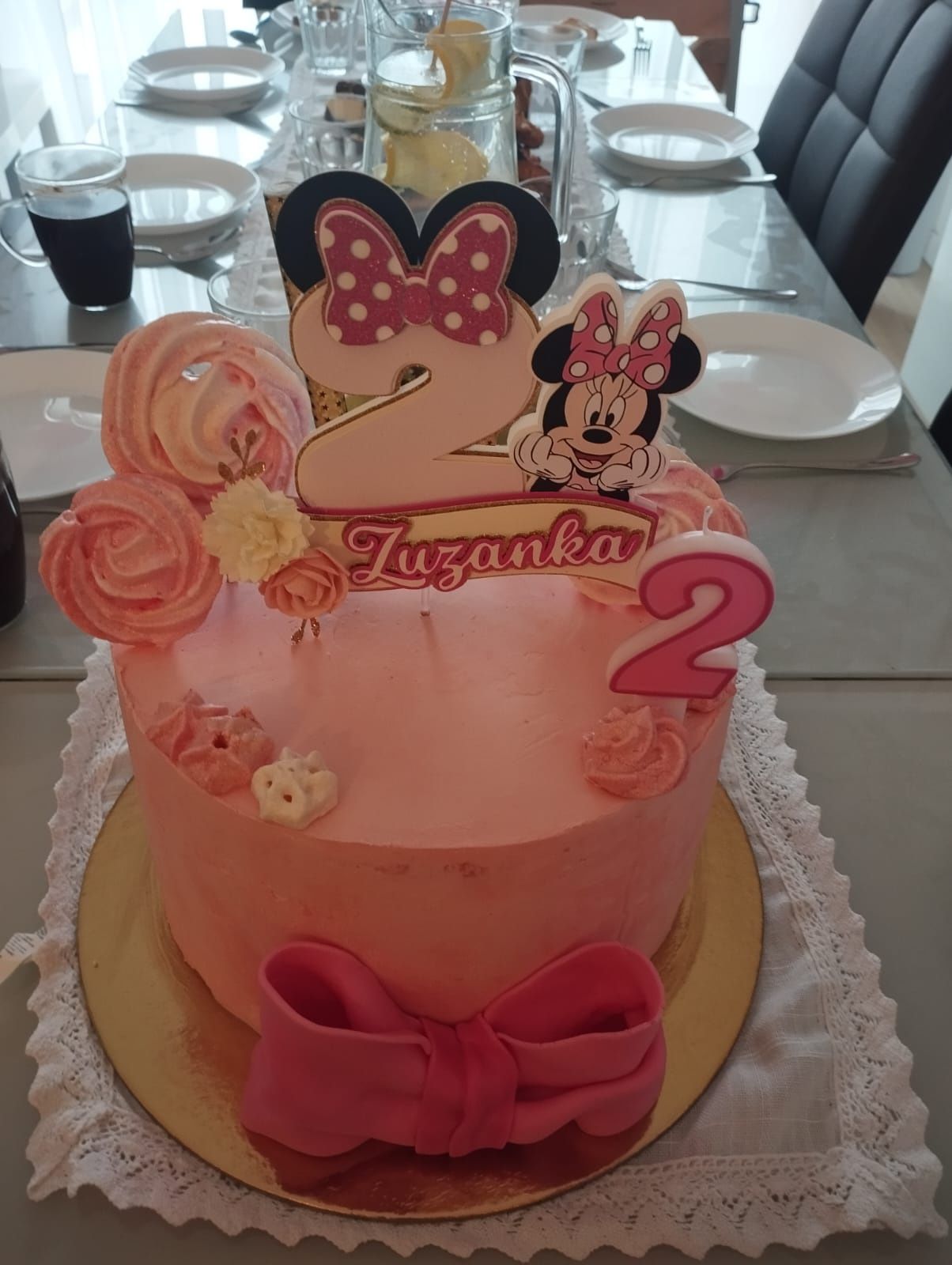 Topper na tort 2 latka Zuzanka Myszka Minnie