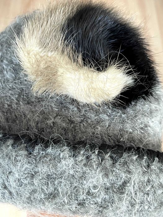 Зимова вовняна шапка-шляпка, сіра