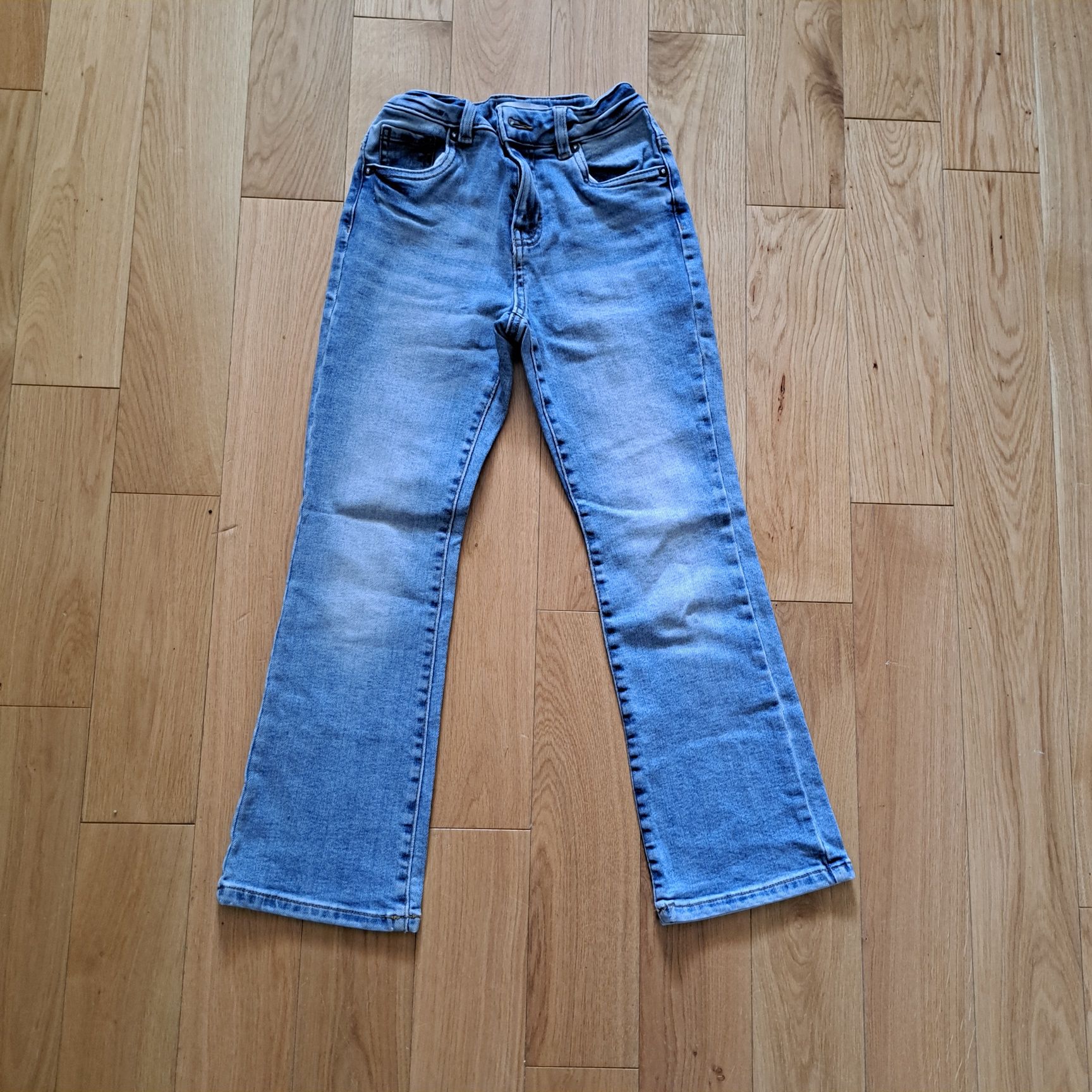 Spodnie, jeansy, dzwony, Reserved, 140, niebieskie