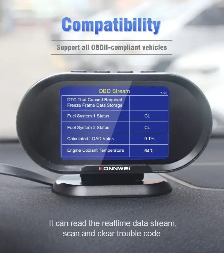 Бортовой компьютер OBD2 Konnwei KW206 БК борт компютер обд2