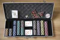 Pro zestaw do pokera - 400 żetony clay+mata+akcesoria [nowy:1100zł)