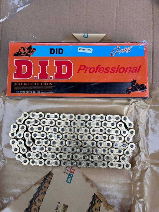 Ланцюг на мотоцикл сальниковий 428, 520. Цепь на мотоцикл DID O-ring