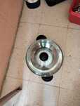 Tacho em inox com tampa em vidro