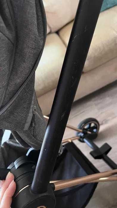 Carrinho Cybex Mios (Rose Gold) Platinum com Assento Grey Plus