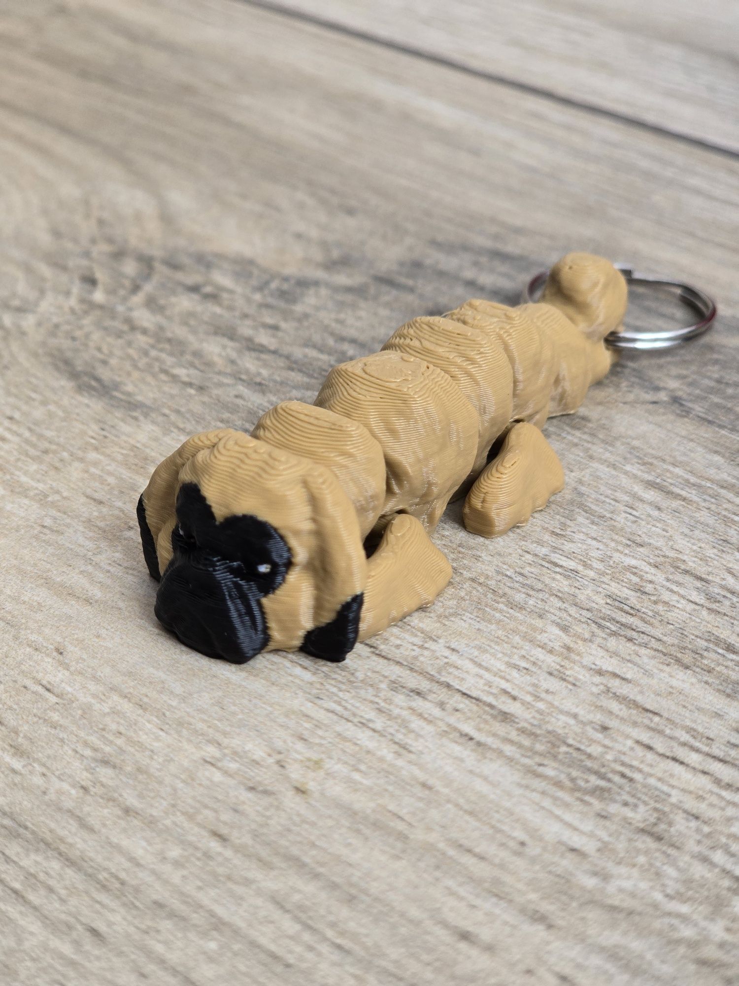 Breloczek Mops 3d - Seria Psów Brelok Druk3d fidget Keychain mixGadzet