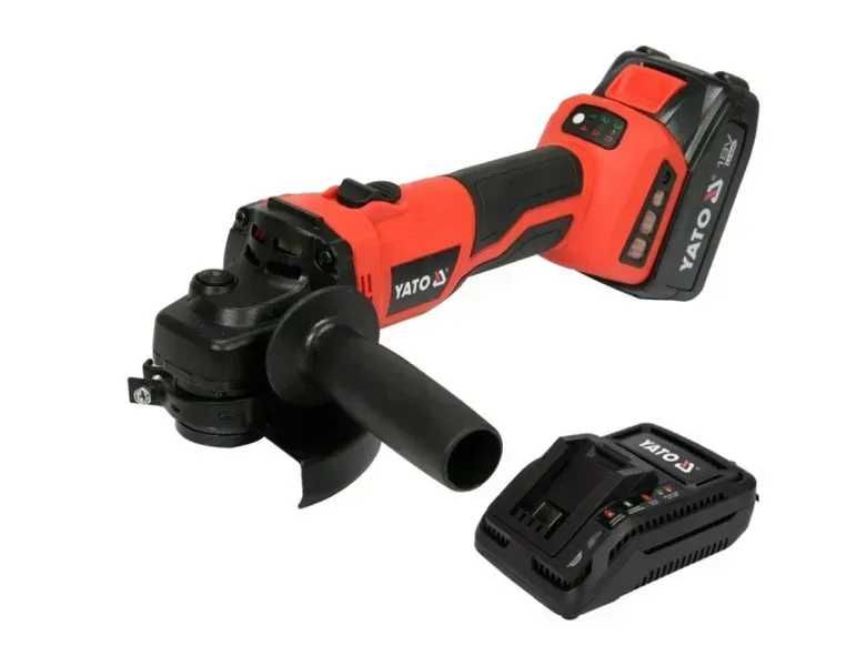 Акумуляторна безщіткова кутова шліфувальна машина YATO 125 мм