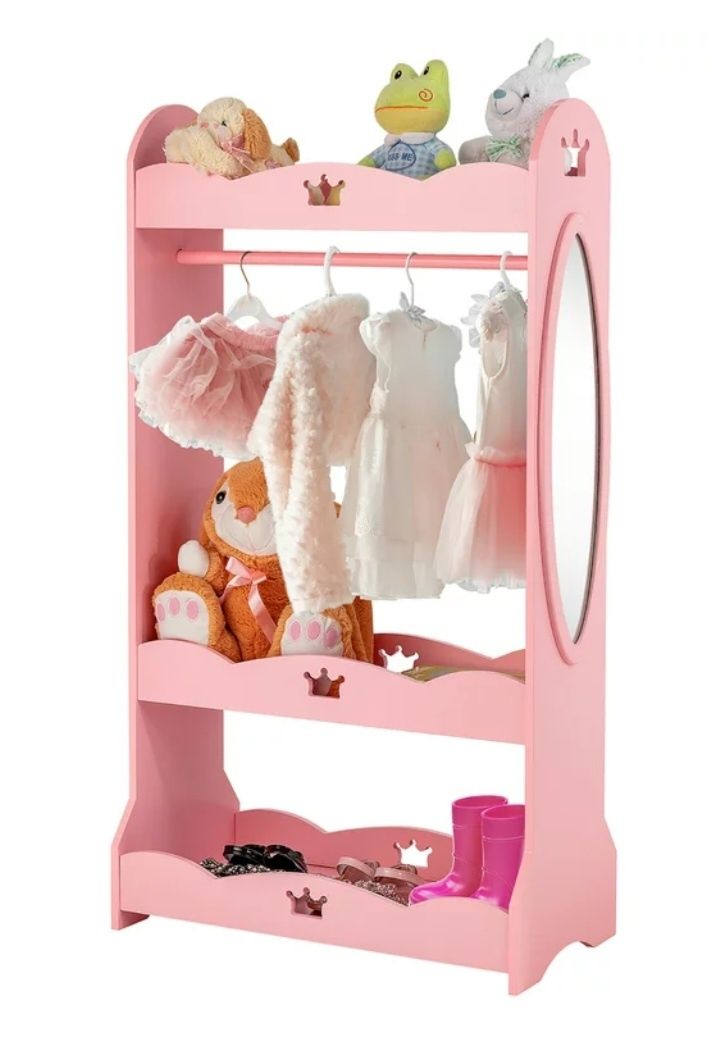 Szafa dla dzieci różowa nowa z lustrem