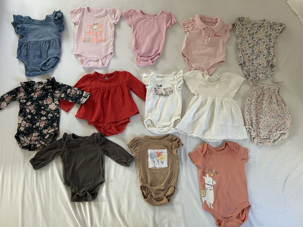 Zestaw 13 body dla dziewczynki rozmiar 62 Newbie Guess H&M