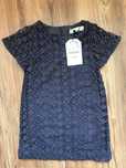 Vestido de criança azul acero, de renda, a estrear, 5 anos