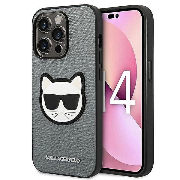 Etui Karl Lagerfeld Saffiano Choupette Head Patch na iPhone 14 Pro Max