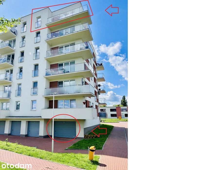 Nowoczesne mieszkanie, duży balkon, garaż, komórka, piękny widok