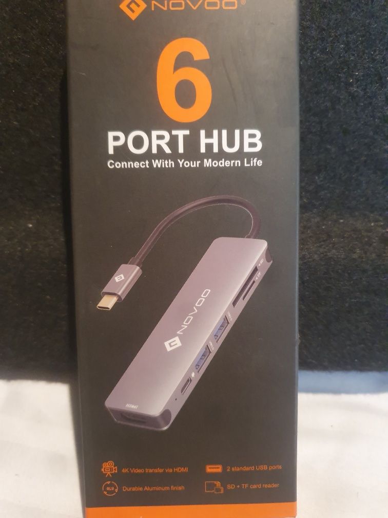 Port Hub usb-c 6 mocno